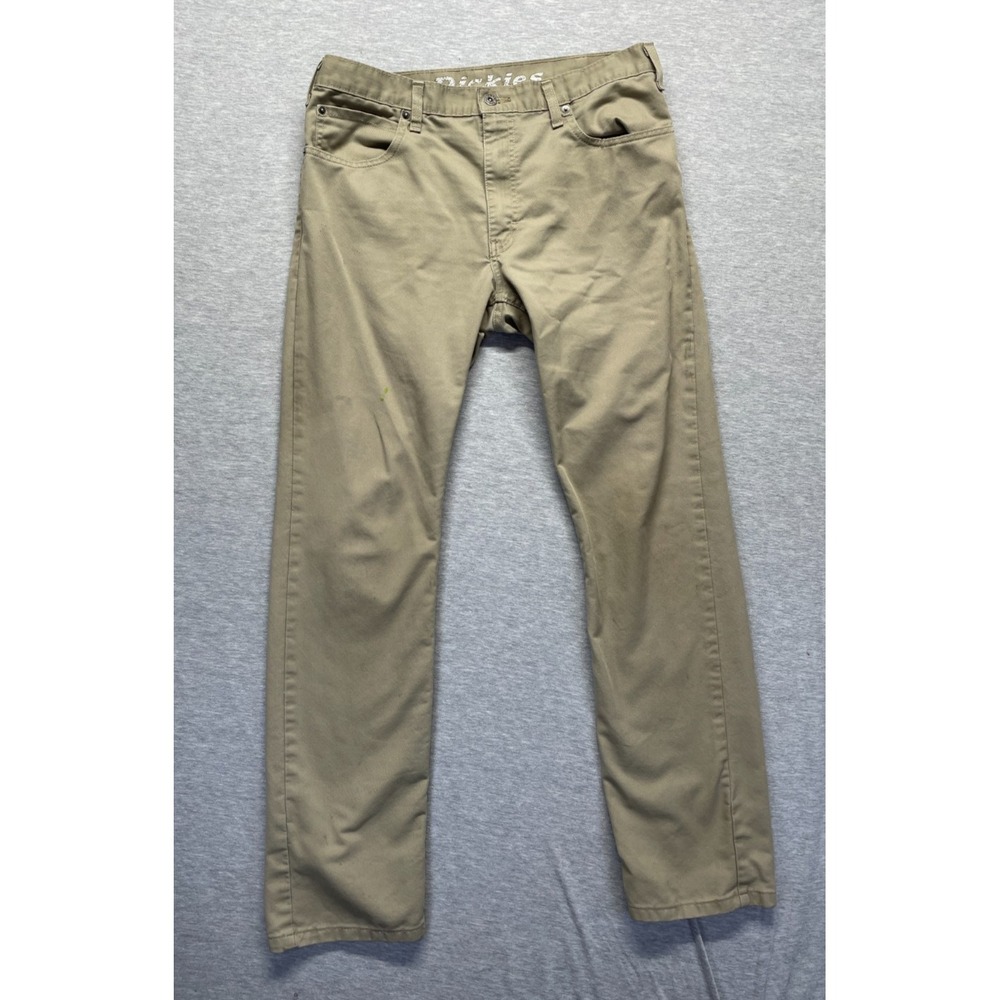 Dickies‎ X-Series Flex 5-Pocket Pants Mens 34x32 (Fits 33x31) Khaki Tapered Leg